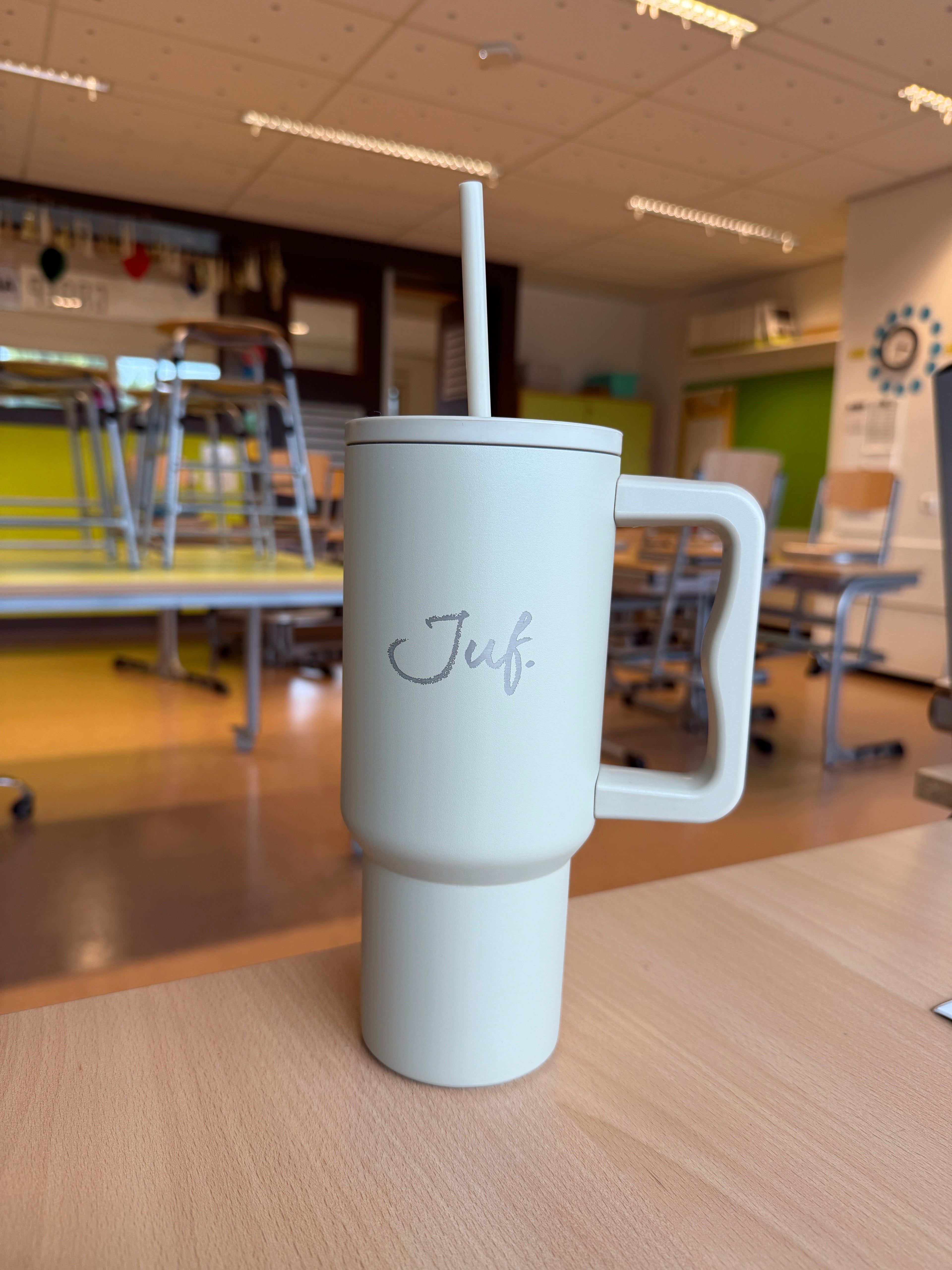 JUF. Thermosbeker krijt