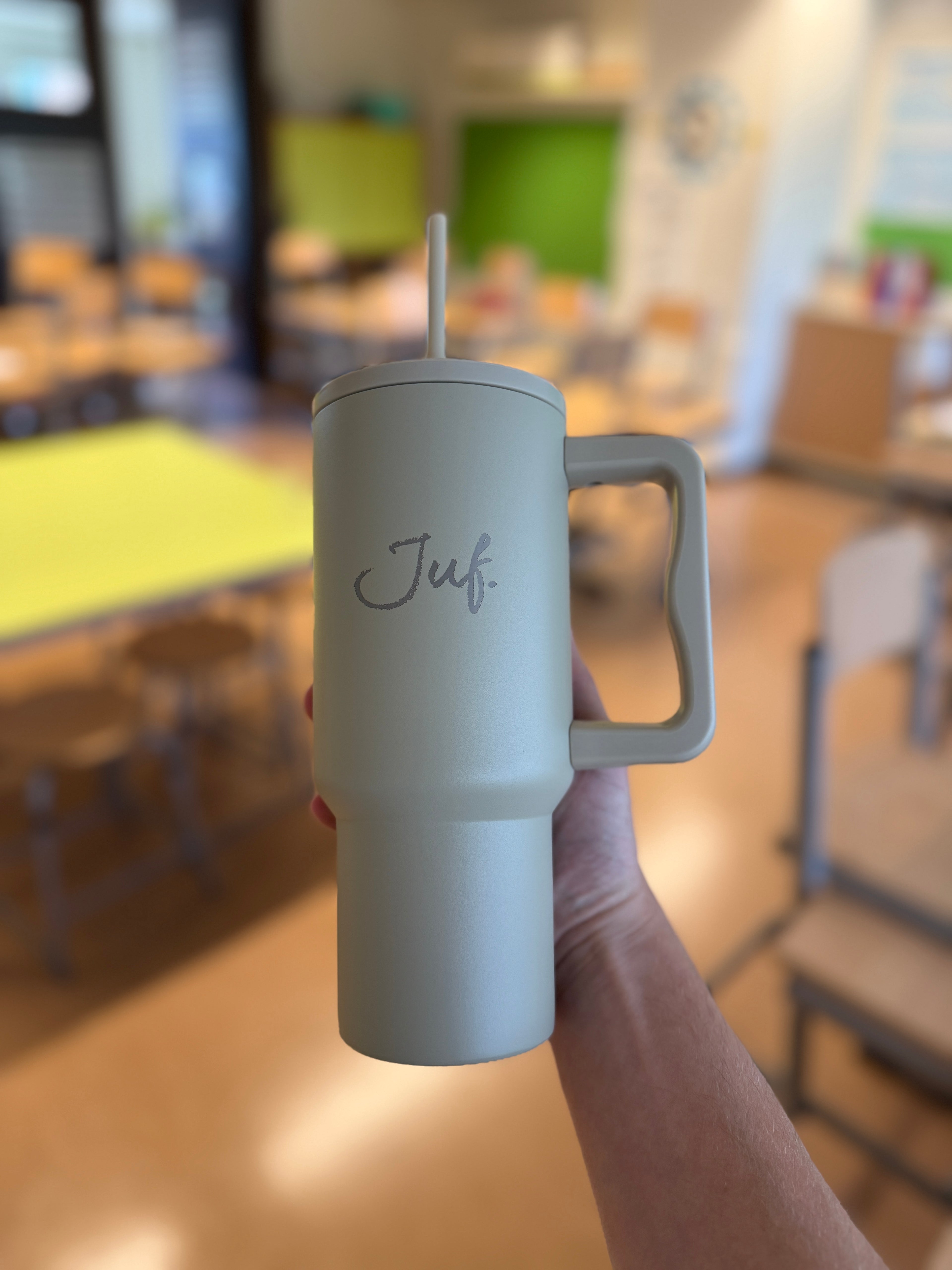 JUF. Thermosbeker krijt