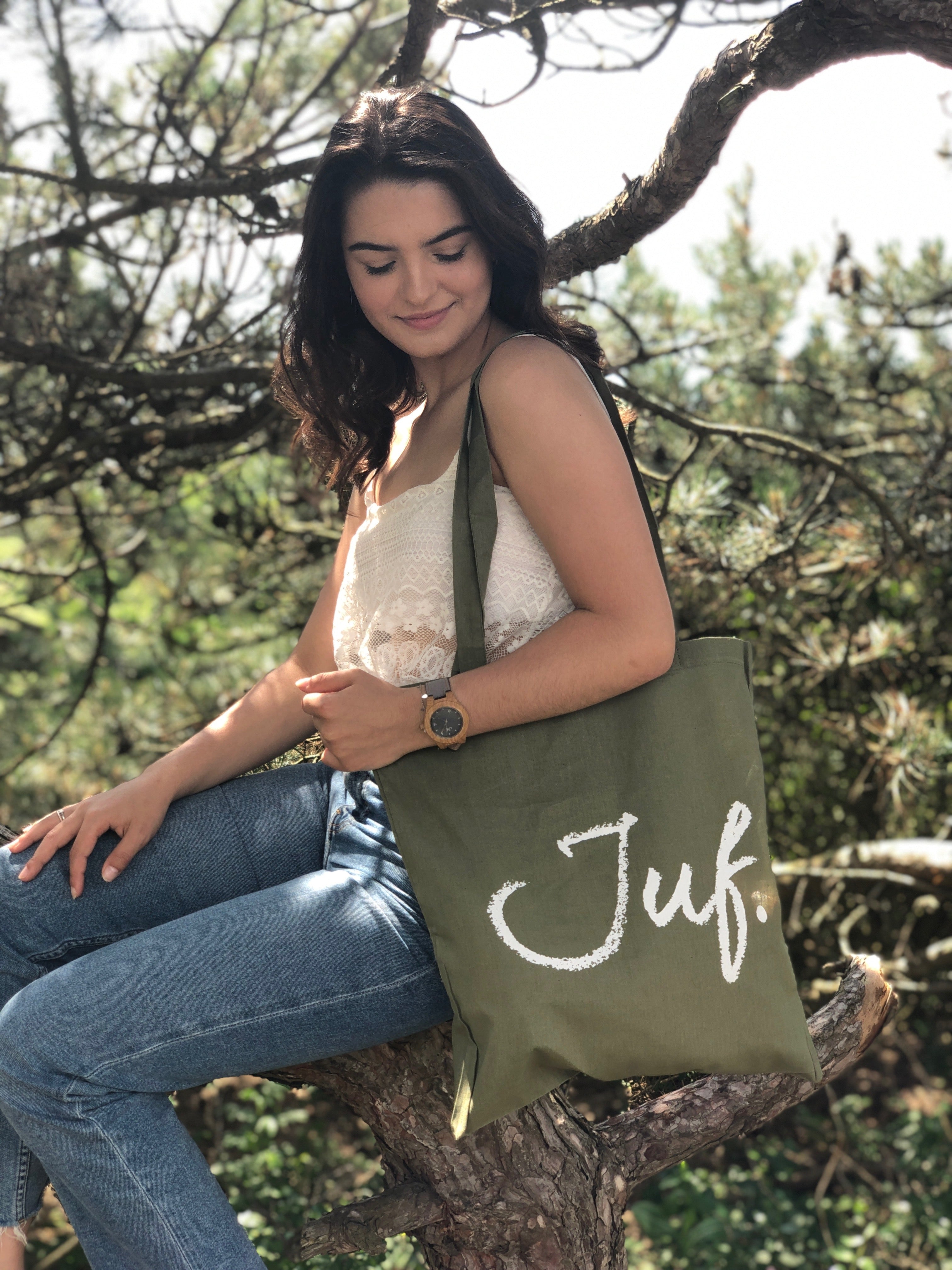 JUF. Katoenen tas Krijt