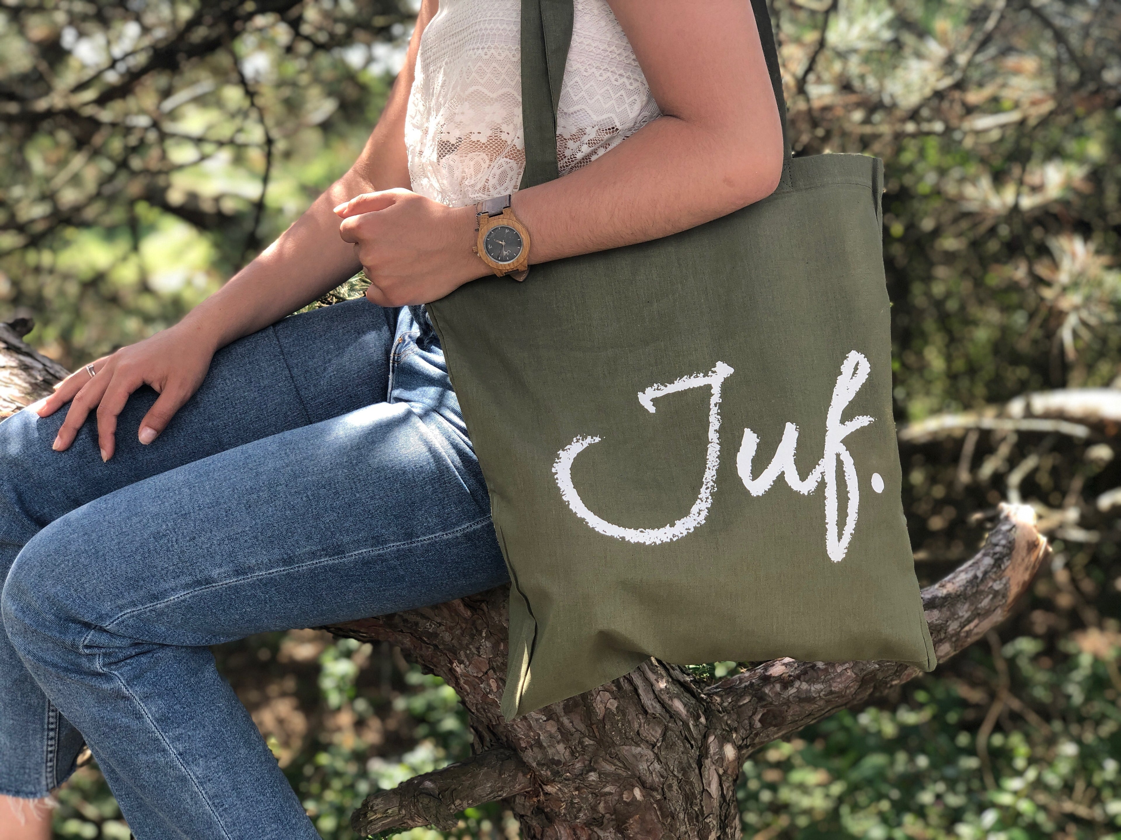 JUF. Katoenen tas Krijt