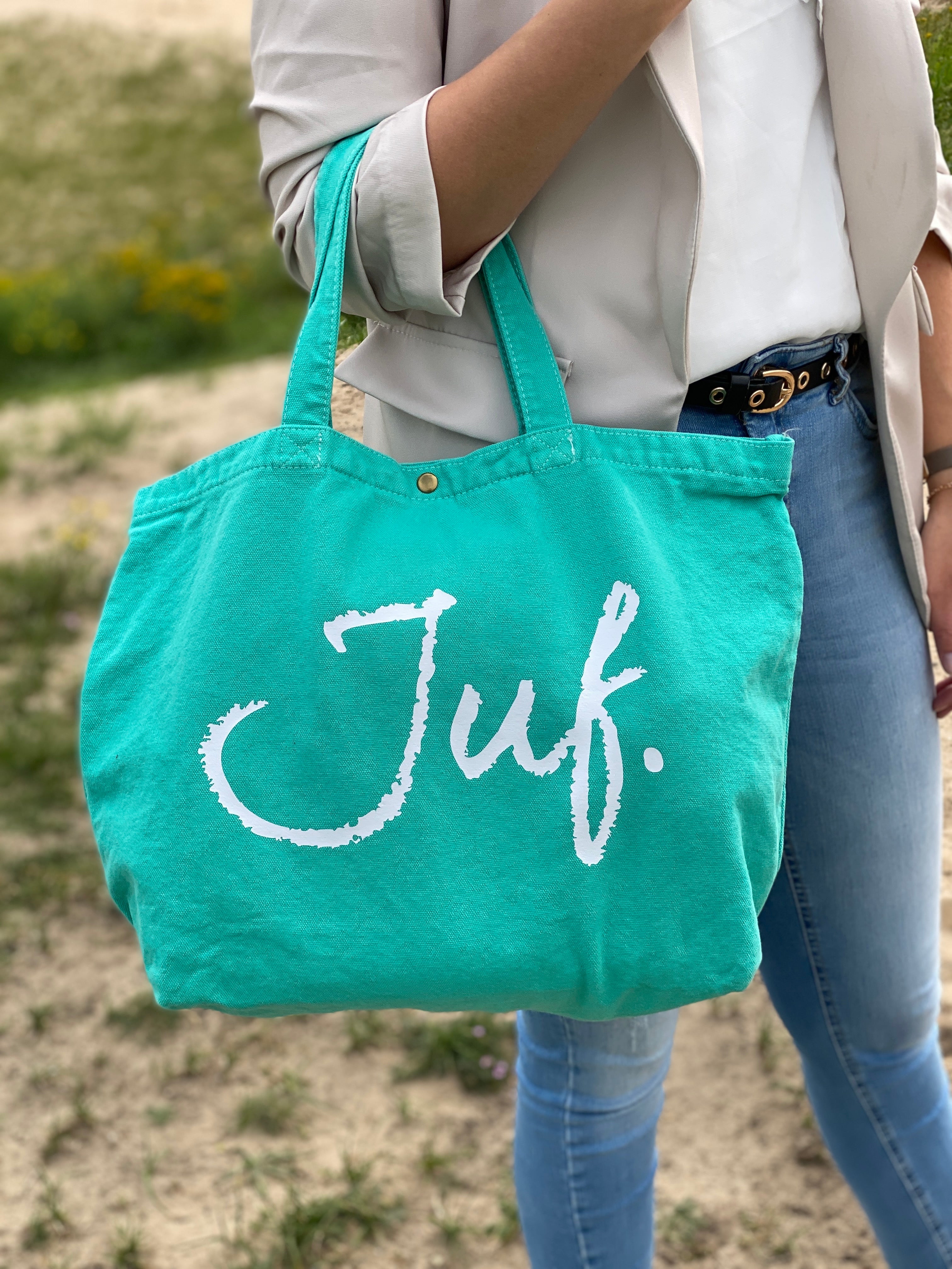 JUF. Canvas shopper Krijt