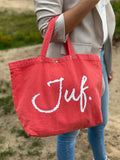 JUF. Canvas shopper Krijt