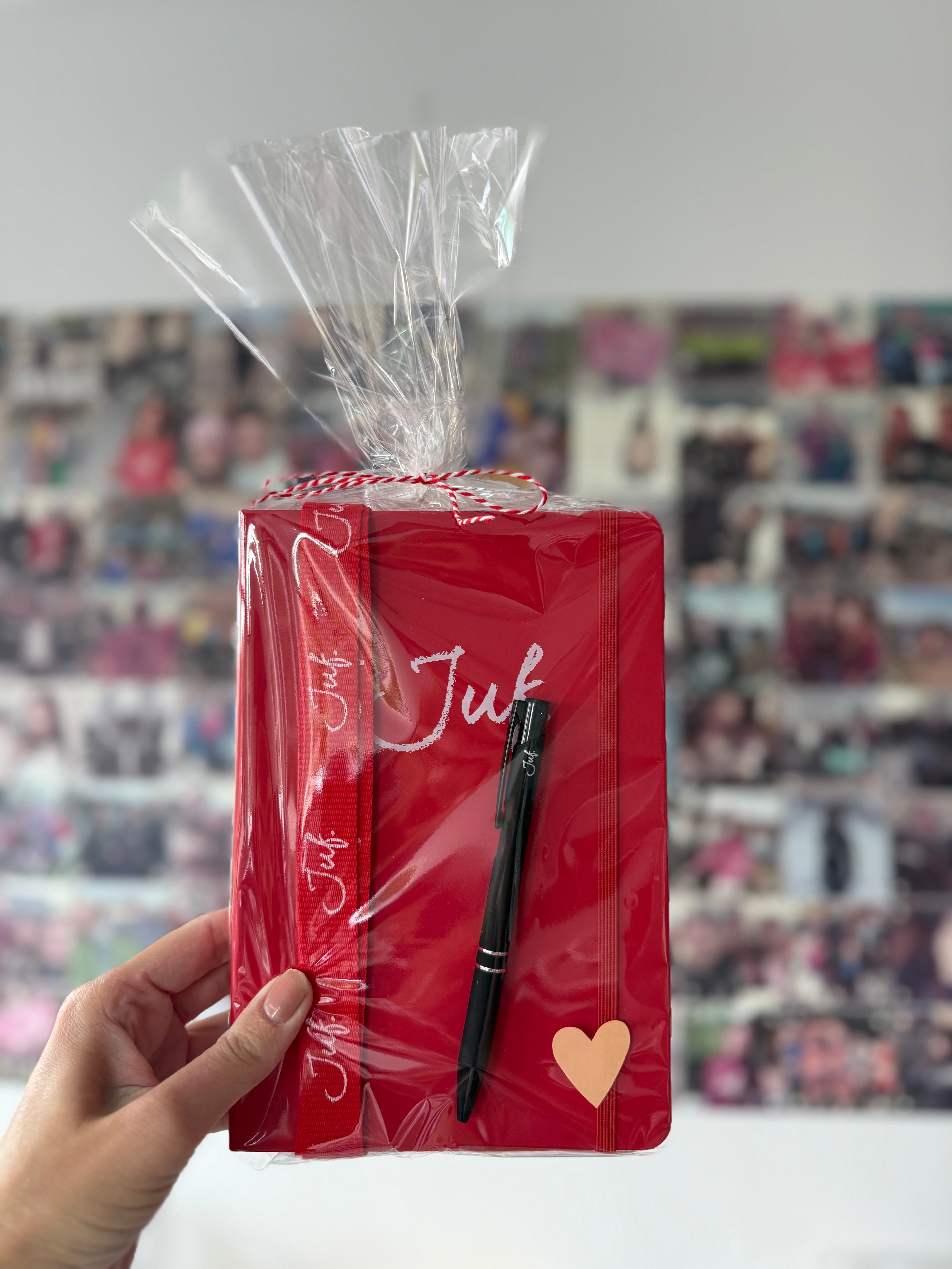 Cadeaupakket JUF. notitieboekje + keycord + pen