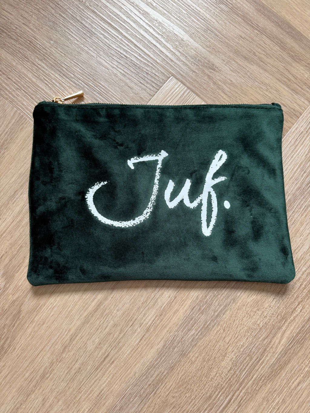 JUF. Velvet Etui Groot (krijt logo)