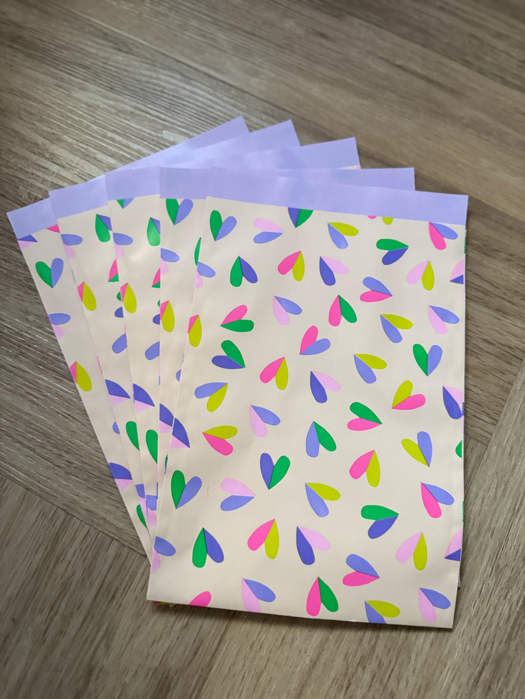 Cadeauzakjes Hartjes Groot 5 stuks