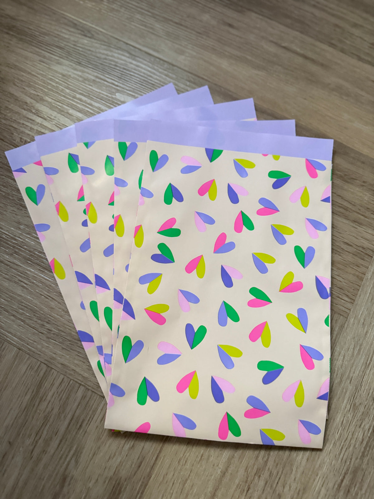 Cadeauzakjes Hartjes Groot 5 stuks