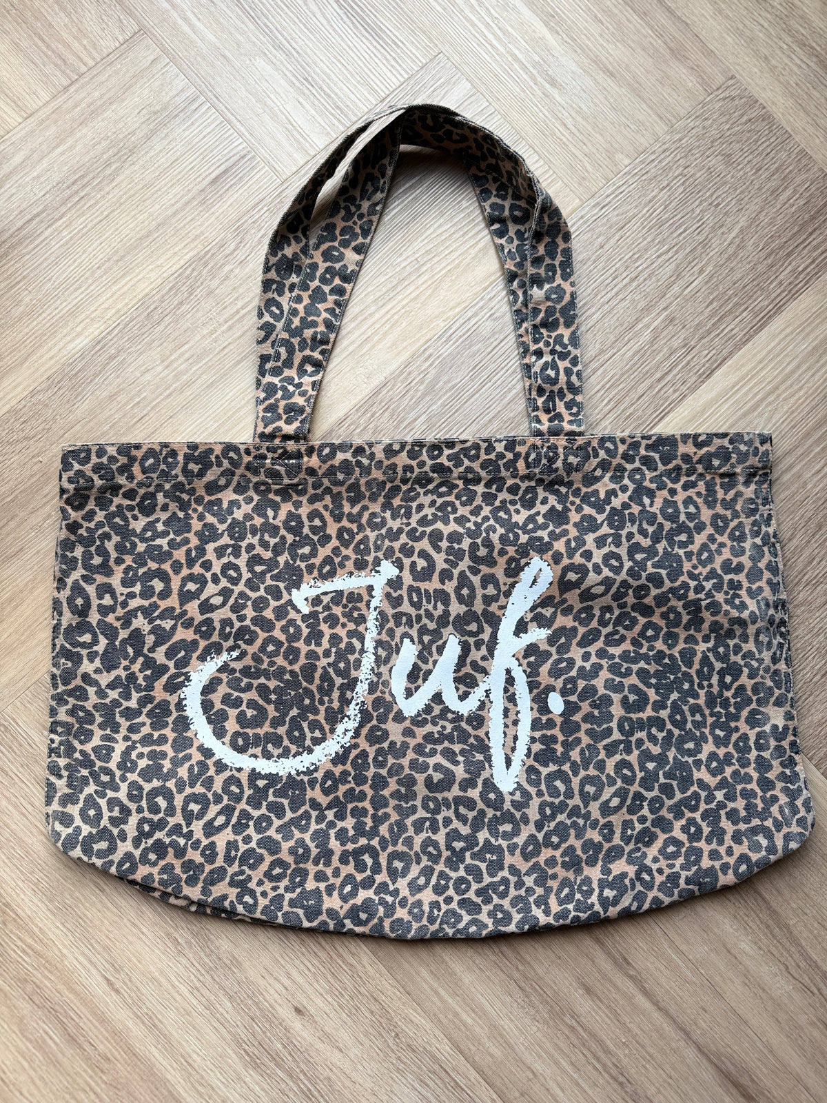 JUF. luipaard shopper (krijt logo)