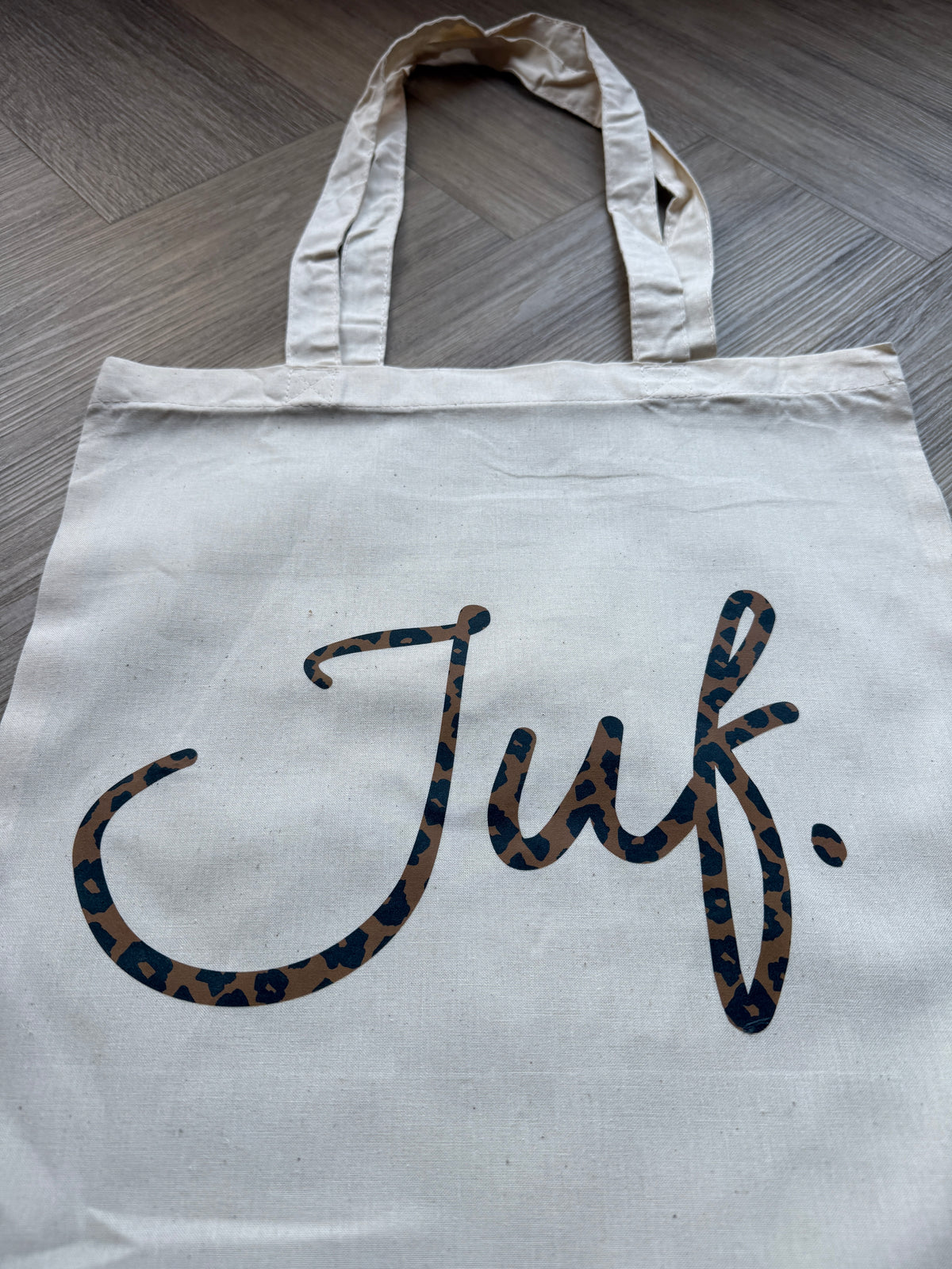 JUF. Luipaard Katoenen tas