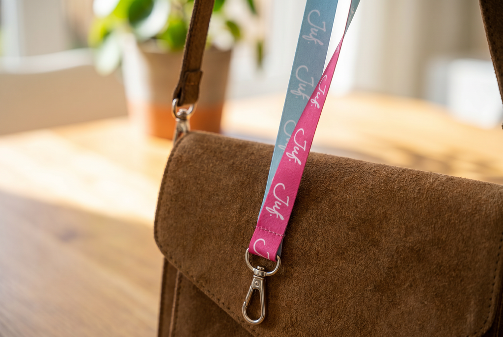 JUF. Keycord (mint/roze)