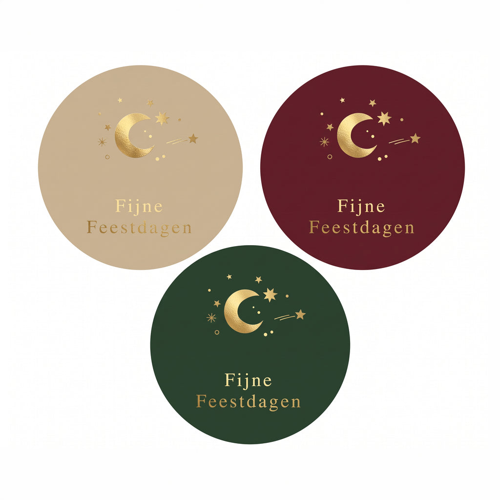 Cadeaustickers Kerstmis Groot 3 stuks