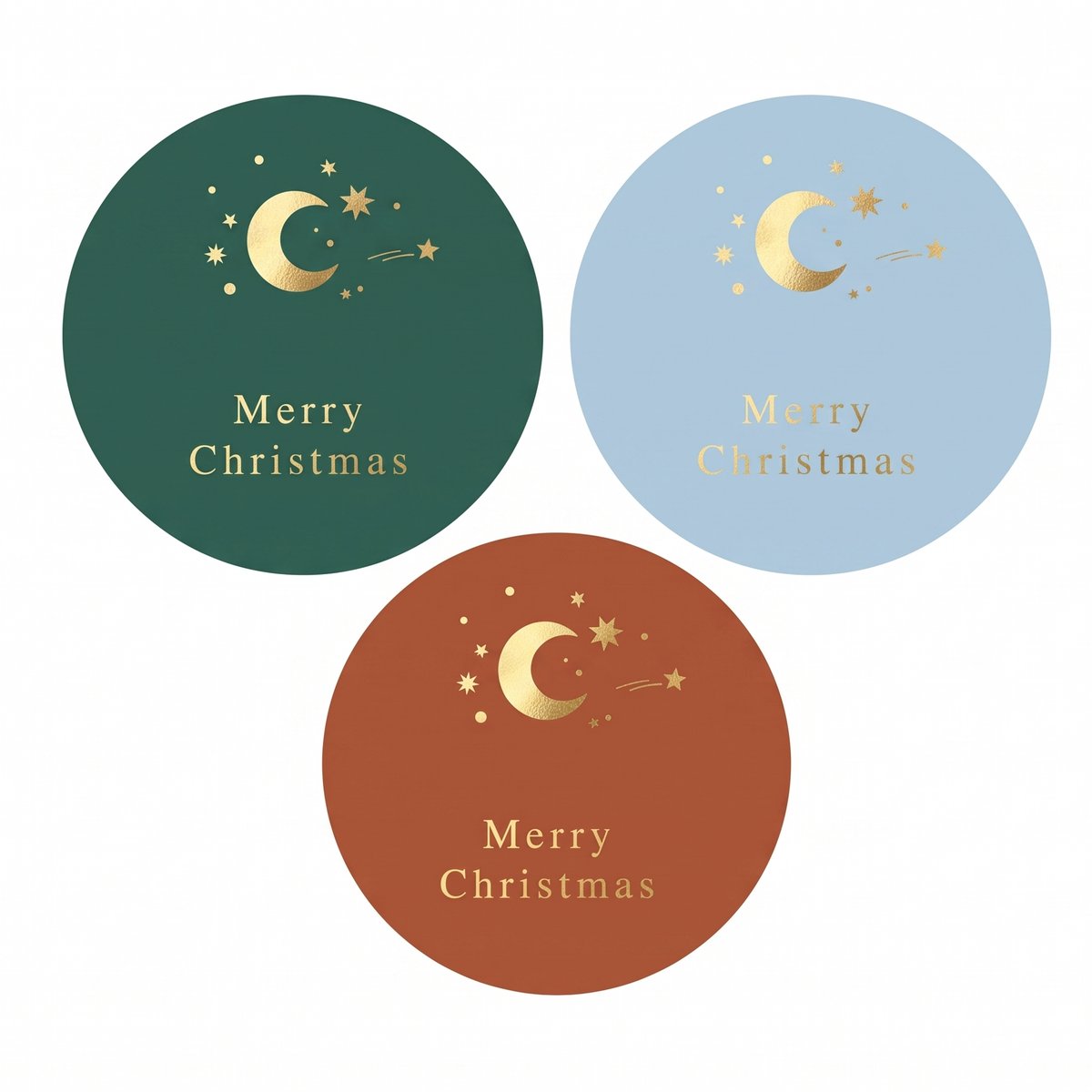 Cadeaustickers Kerstmis Groot 3 stuks