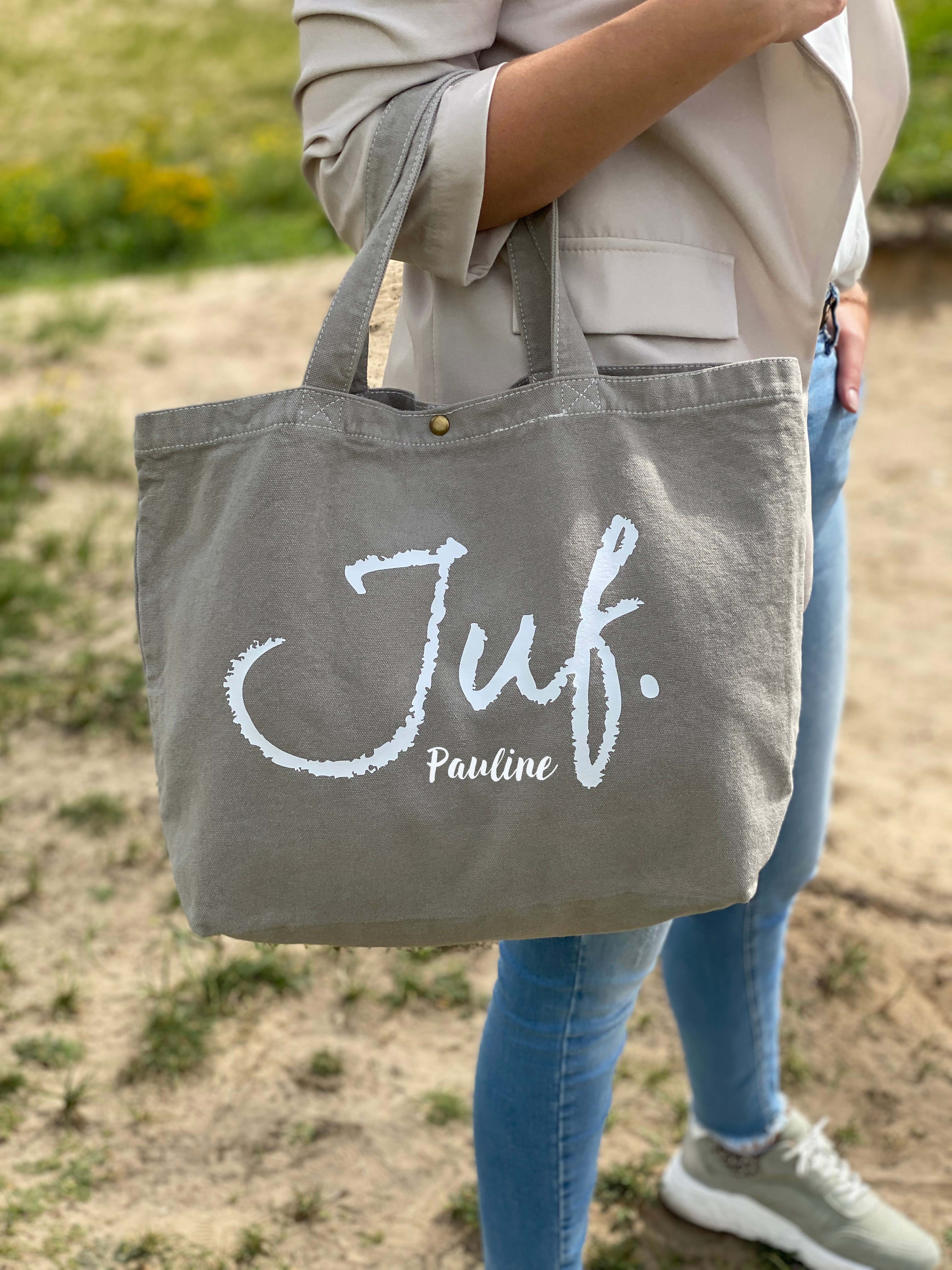 JUF. Canvas shopper (met naam)