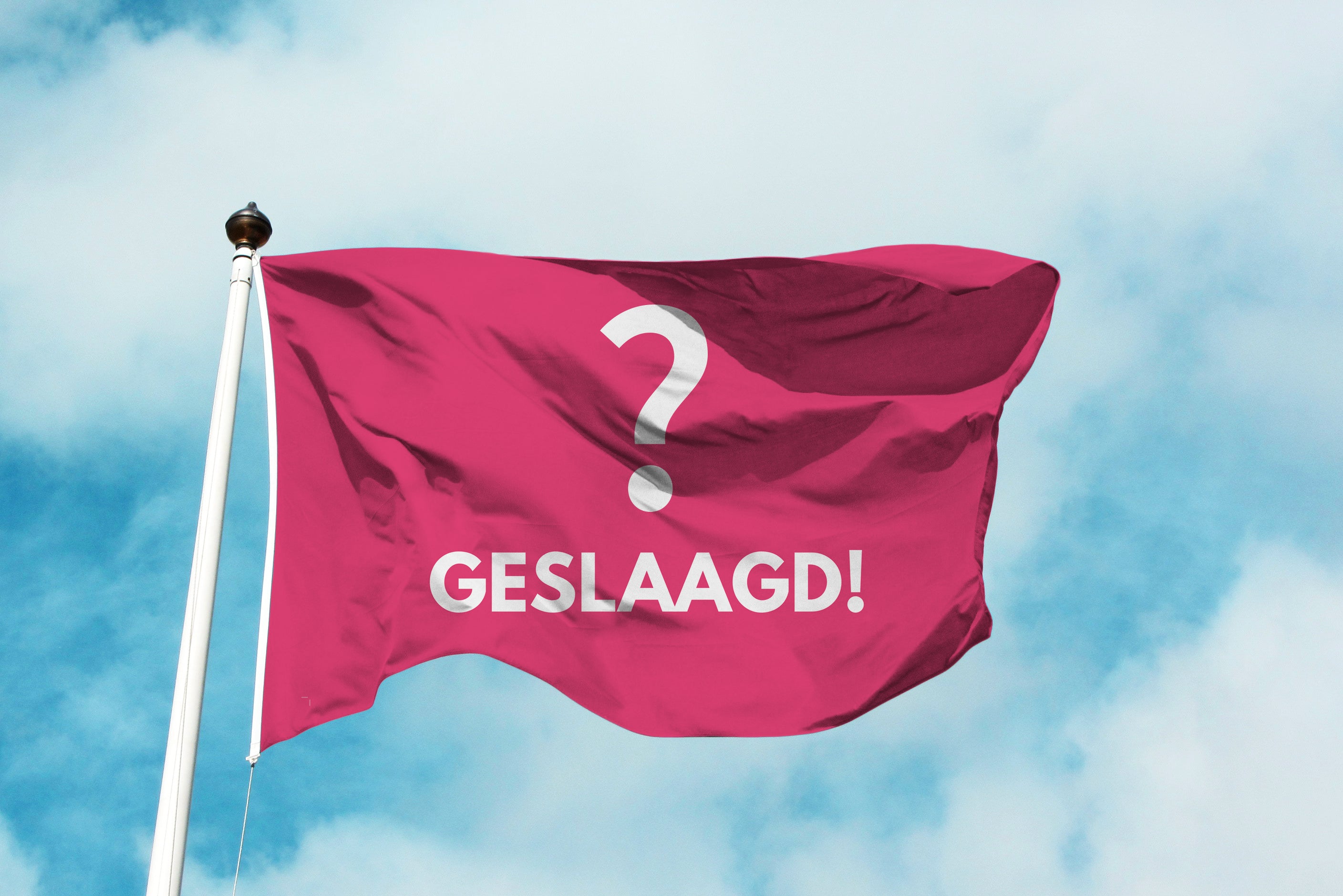 Geslaagd Vlag 'Eigen tekst'